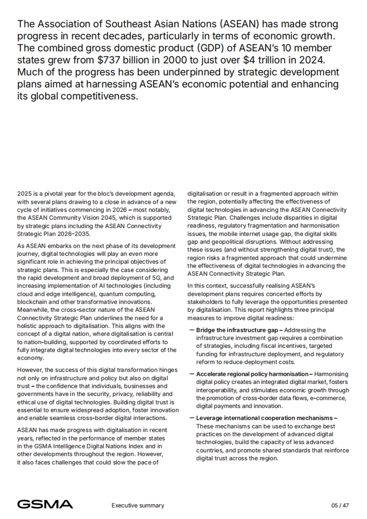 2025年数字国家：实现东盟互联互通战略计划-GSMA.pdf_第5页