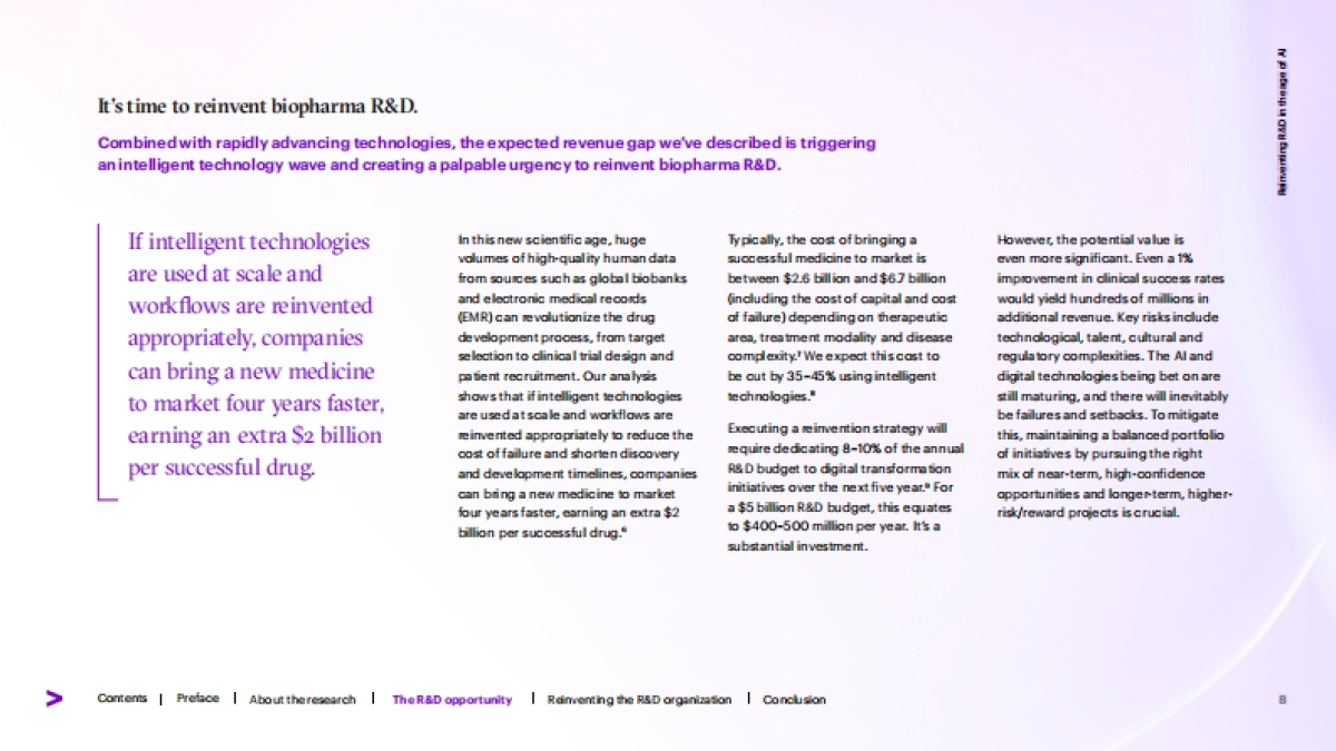 2024年AI时代重塑药物研发：智能化技术如何变革生物制药行业研究报告（英文版）-埃森哲.pdf_第8页