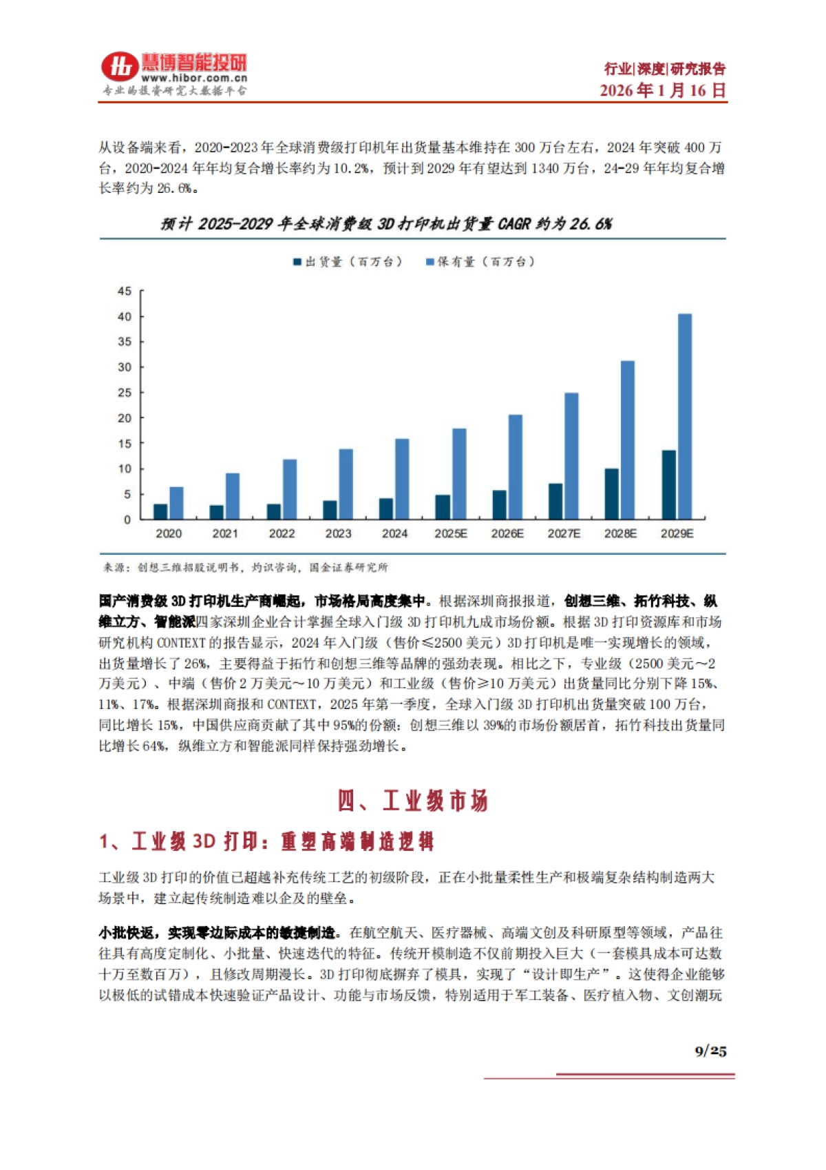 20263D打印行业深度：发展现状、市场空间、产业链及相关公司深度梳理-慧博智能投研.pdf_第9页