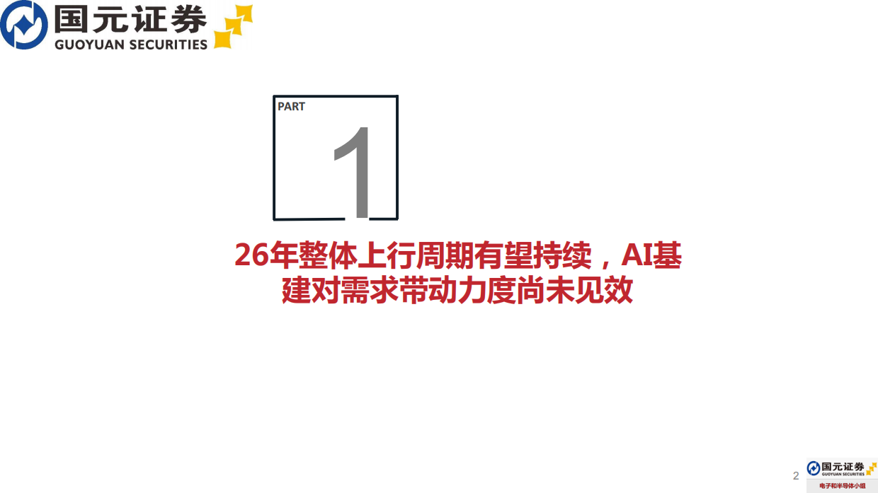 2026年电子行业年度策略报告：AI主导的上行景气周期，寻找结构性投资机会-国元证券.pdf_第2页