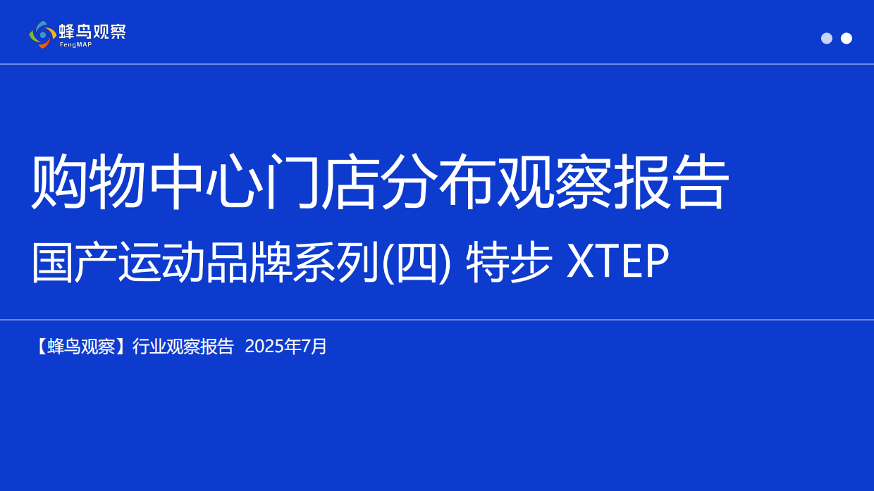 2025购物中心门店分布观察报告—国产运动品牌系列(四)特步-蜂鸟观察 .pdf