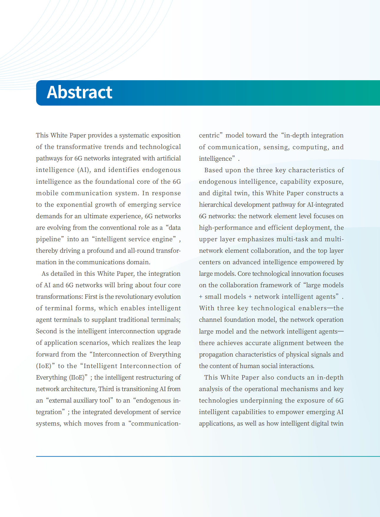 2026年与人工智能集成的6G网络报告（英文版）-中信科移动.pdf_第2页