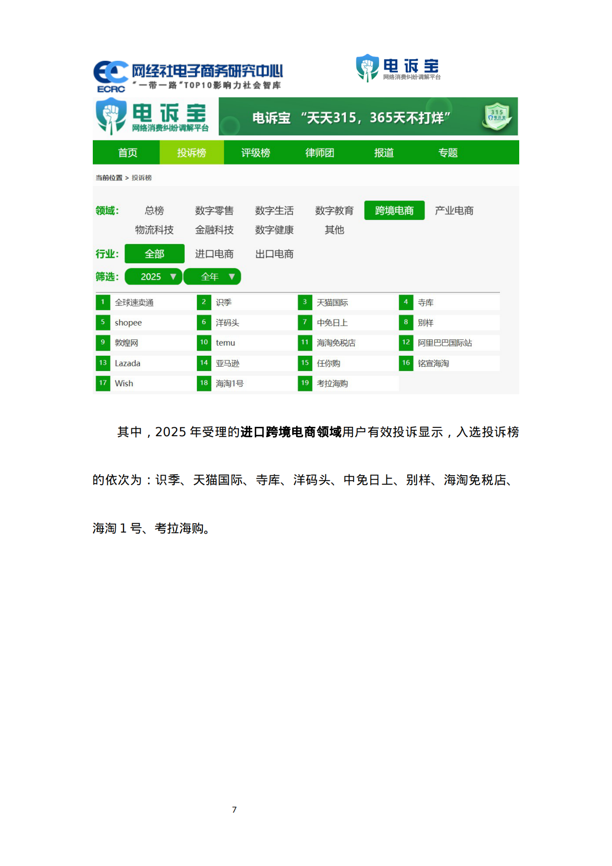 2025年度中国跨境电商投诉数据与典型案例报告-电诉宝.pdf_第7页