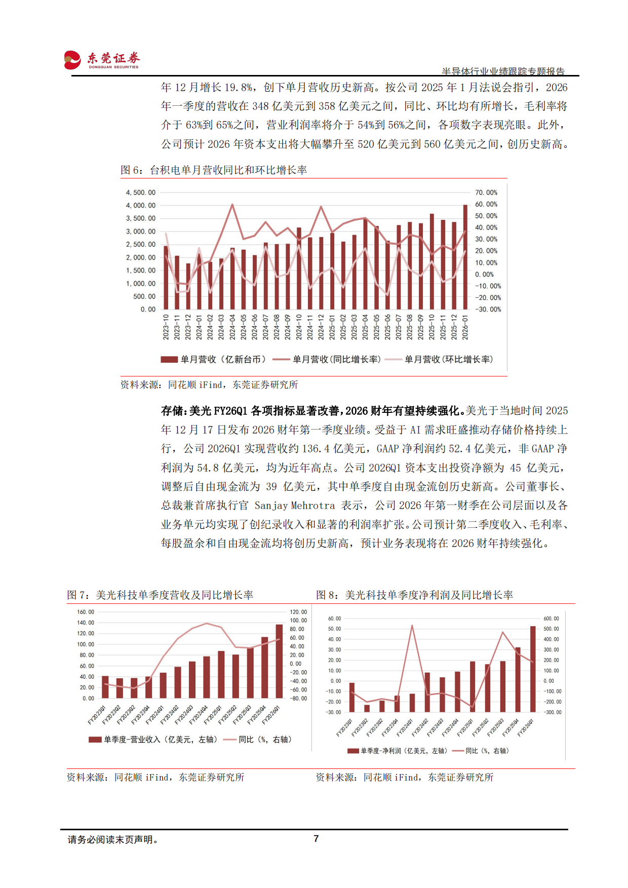 2026半导体行业业绩跟踪专题报告：行业整体景气上行，存储、设备、晶圆代工需求火热-东莞证券.pdf_第7页