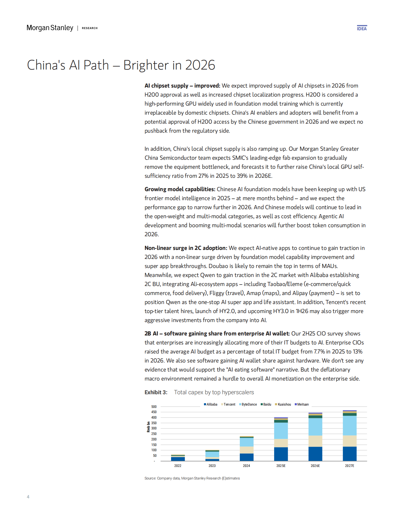 2026年展望——中国人工智能发展道路前景向好（英文版）-摩根士丹利.pdf_第4页