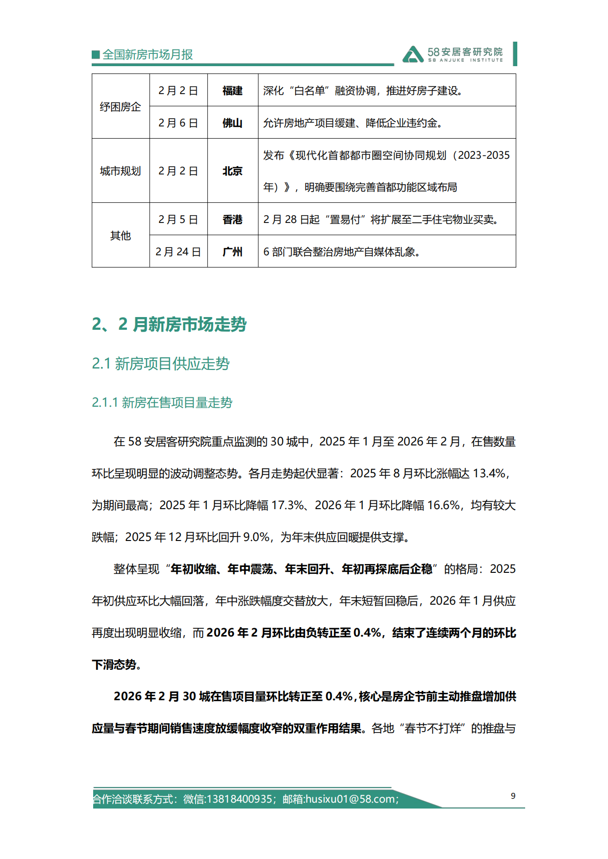 2026年2月全国新房市场报告-58安居客研究院.pdf_第9页