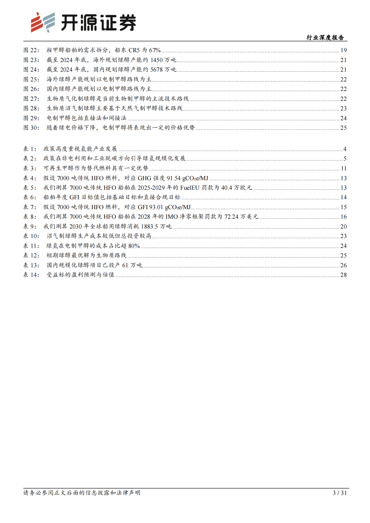 2026电力设备行业深度报告：绿醇，氢能重要载体，绿色燃料元年-开源证券.pdf_第3页