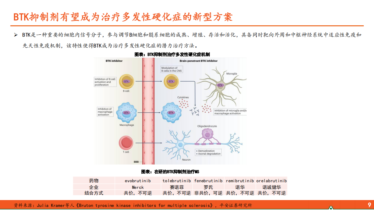 2026医药行业深度报告——多发性硬化症全球累及患者群体庞大，BTK抑制剂有望成为新型治疗方案-平安证券.pdf_第10页