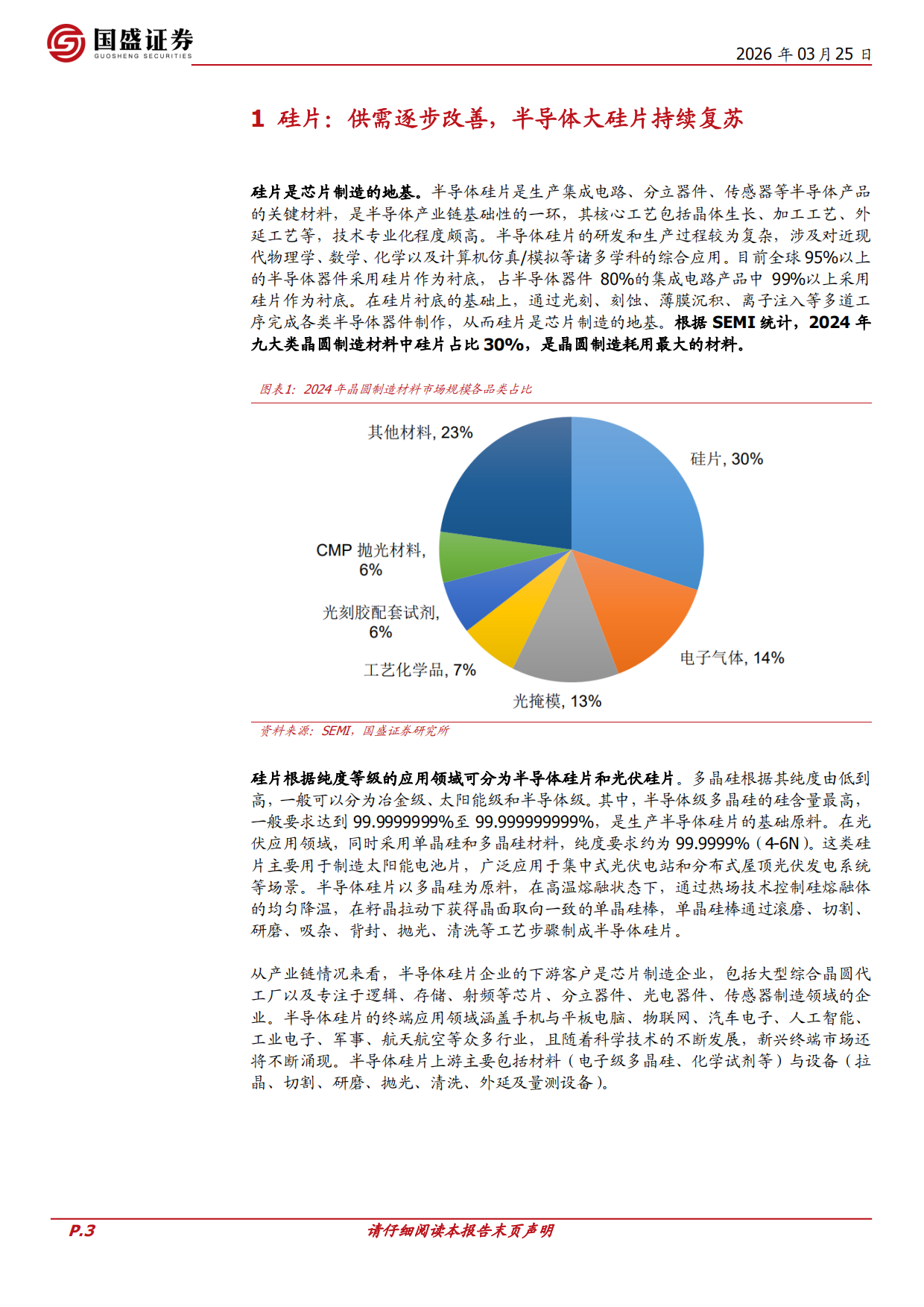 2026AI驱动先进硅片需求高增，大硅片行业延续复苏势态-国盛证券.pdf_第3页