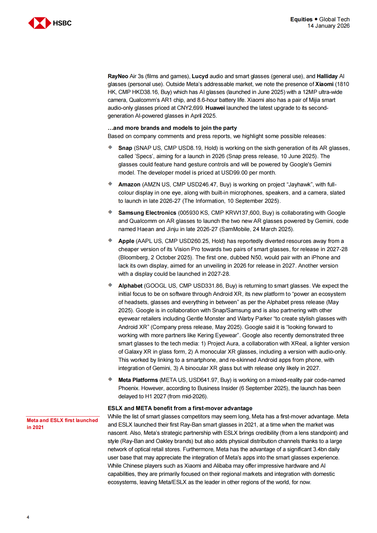 2026年全球科技与奢侈品行业研究报告——从触屏点击到视线交互：AI赋能眼镜 挑战手机主导地位（英文版）-汇丰银行.pdf_第4页