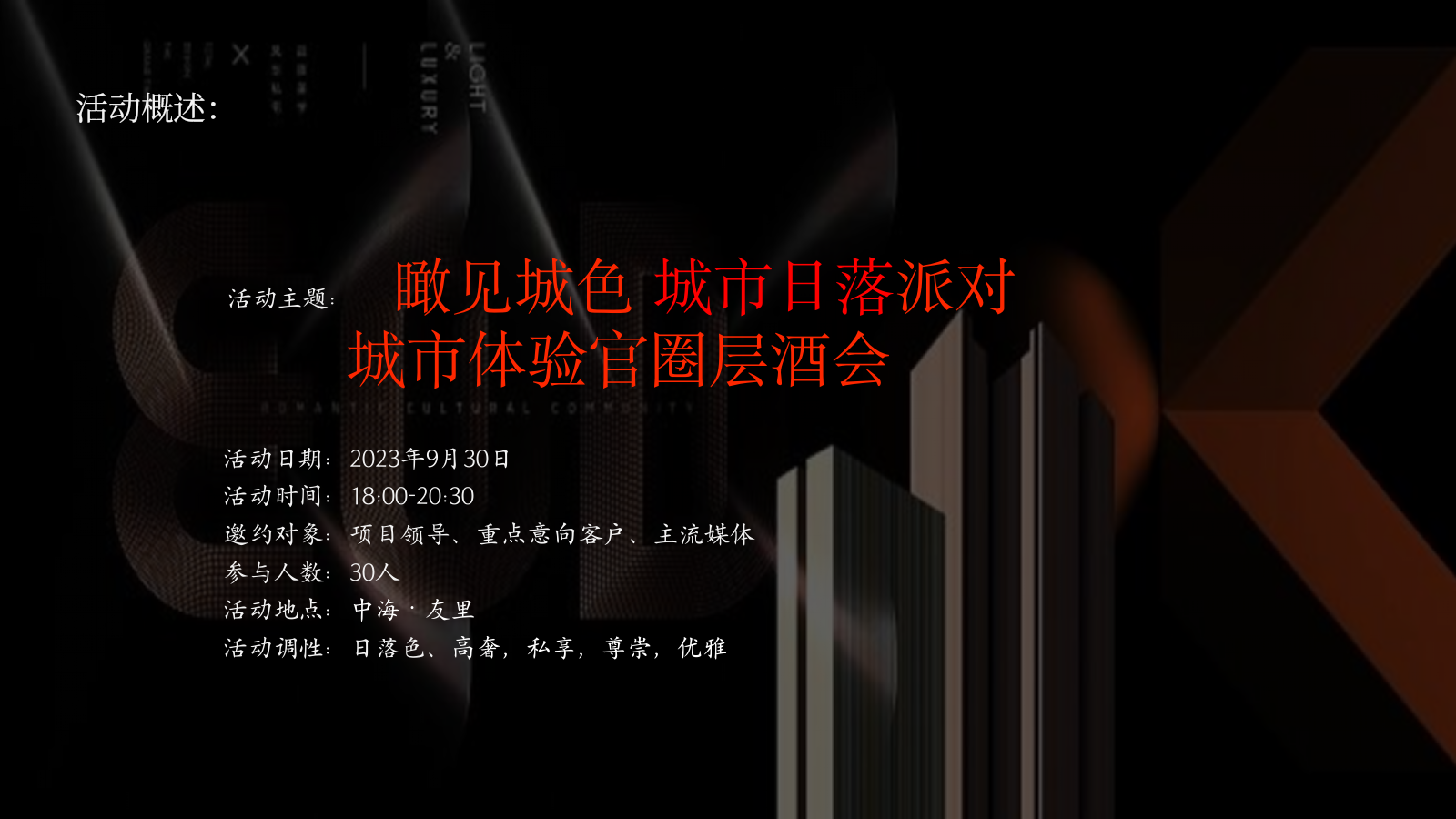 2023城市体验官圈层酒会（瞰见城色 城市日落主题）活动策划方案-37P.pptx_第4页