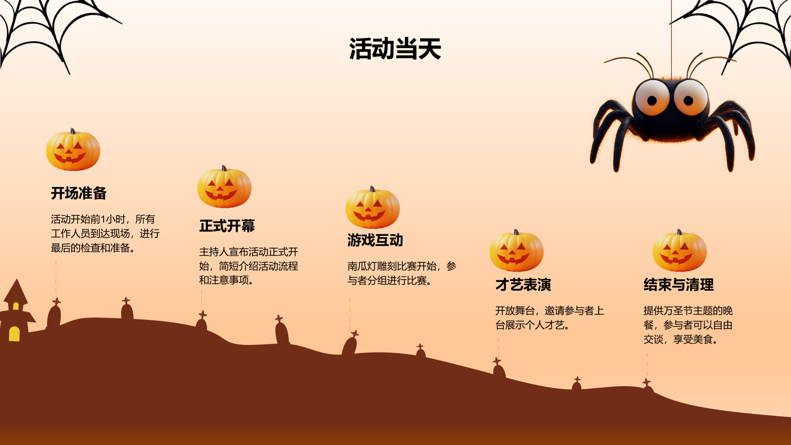 橙色3D风万圣节活动策划PPT模板.pptx_第9页