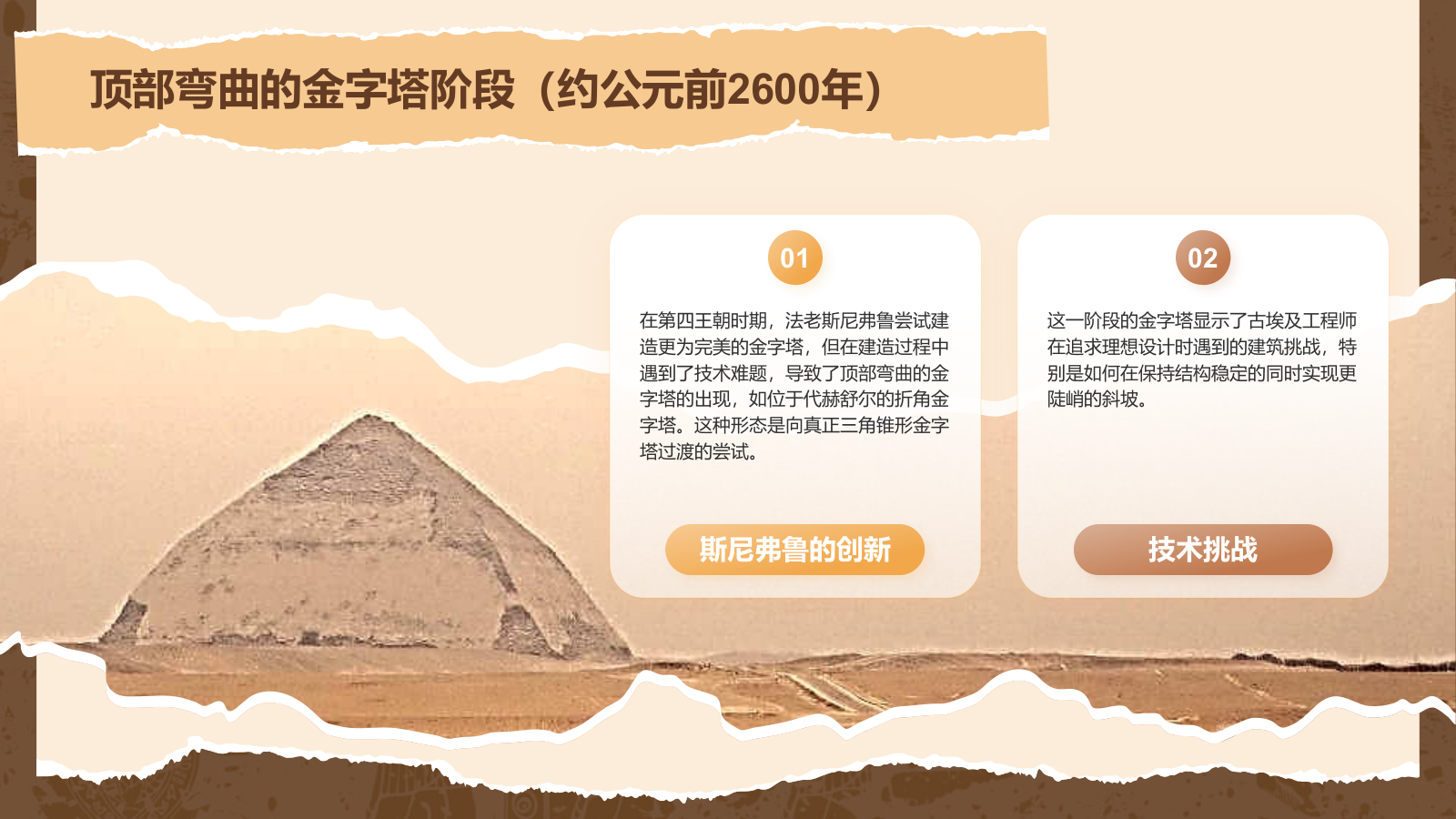 橙色扁平风文化遗产金字塔 —— 穿越千年的时光印记PPT模板.pptx_第6页