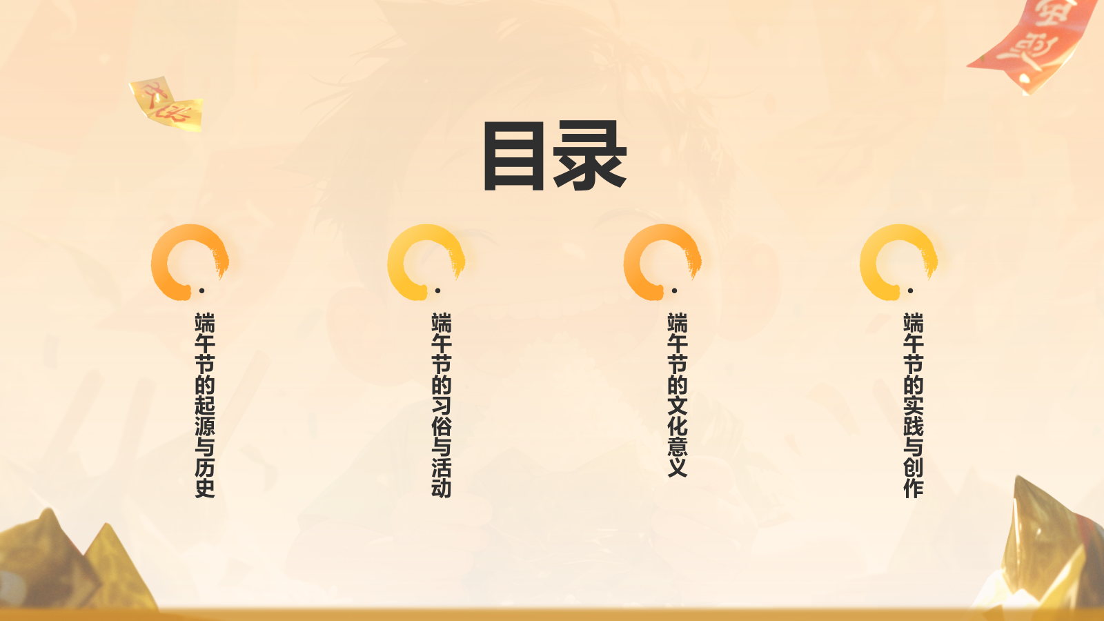 橙色插画风端午节PPT模板.pptx_第2页