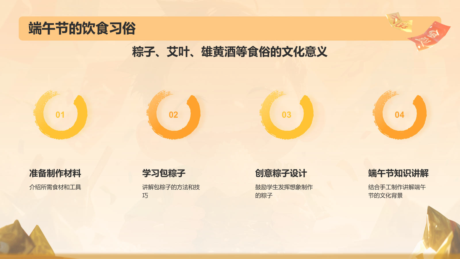 橙色插画风端午节PPT模板.pptx_第7页