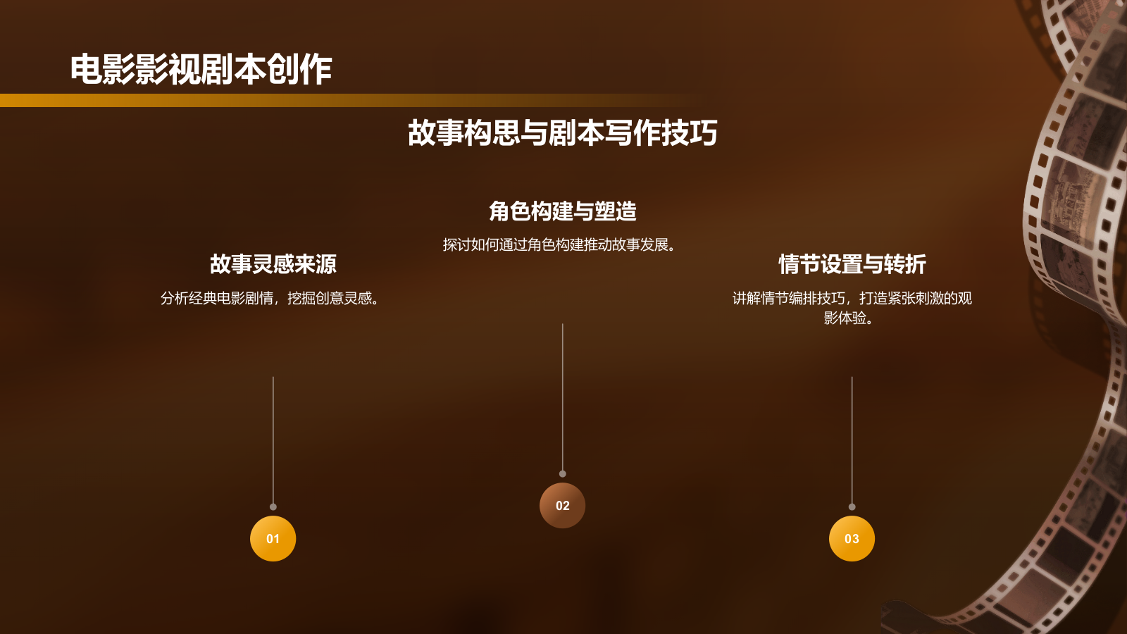橙色复古风电影影视传媒PPT模板.pptx_第8页