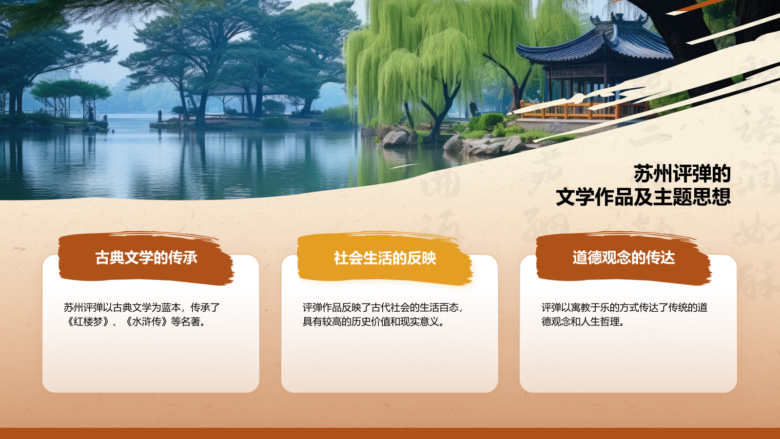 橙色复古风非遗文化介绍——苏州评弹PPT模板.pptx_第10页