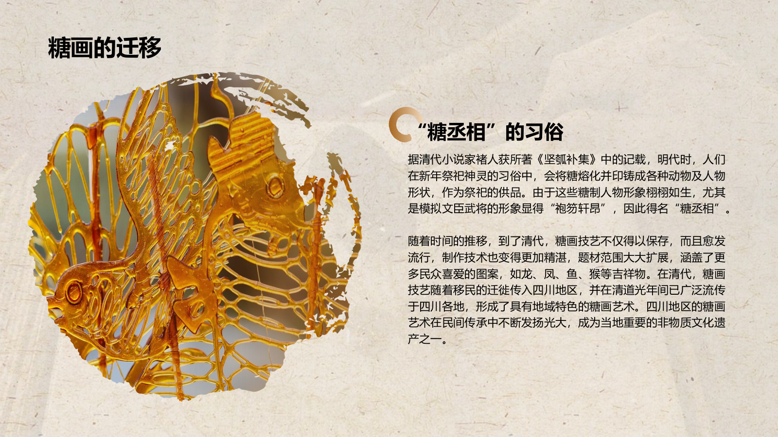 橙色复古风非遗文化——糖画介绍PPT模板.pptx_第6页