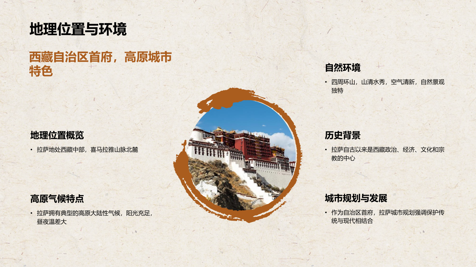橙色复古风拉萨——城市旅游宣传介绍PPT模板.pptx_第4页