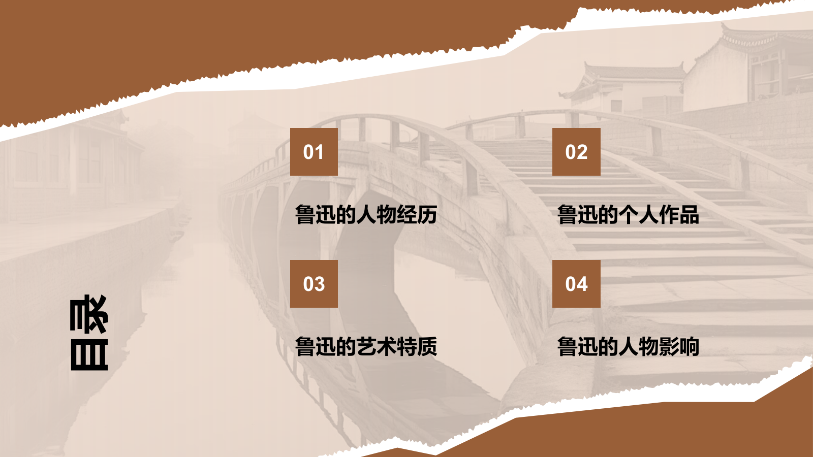 橙色复古风鲁迅-现代文学的奠基人之一PPT模板.pptx_第2页