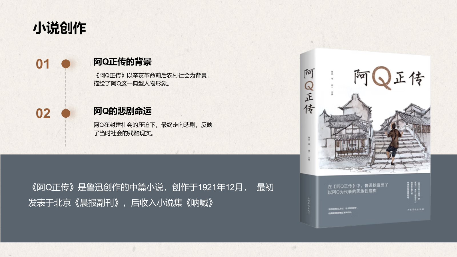 橙色复古风鲁迅-现代文学的奠基人之一PPT模板.pptx_第7页