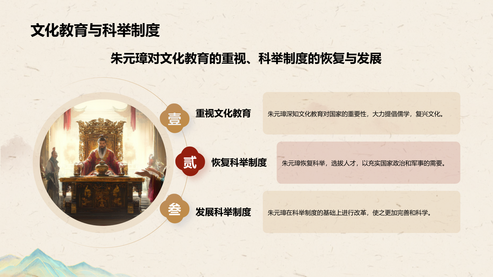 橙色复古风人物介绍朱元璋PPT模板.pptx_第10页