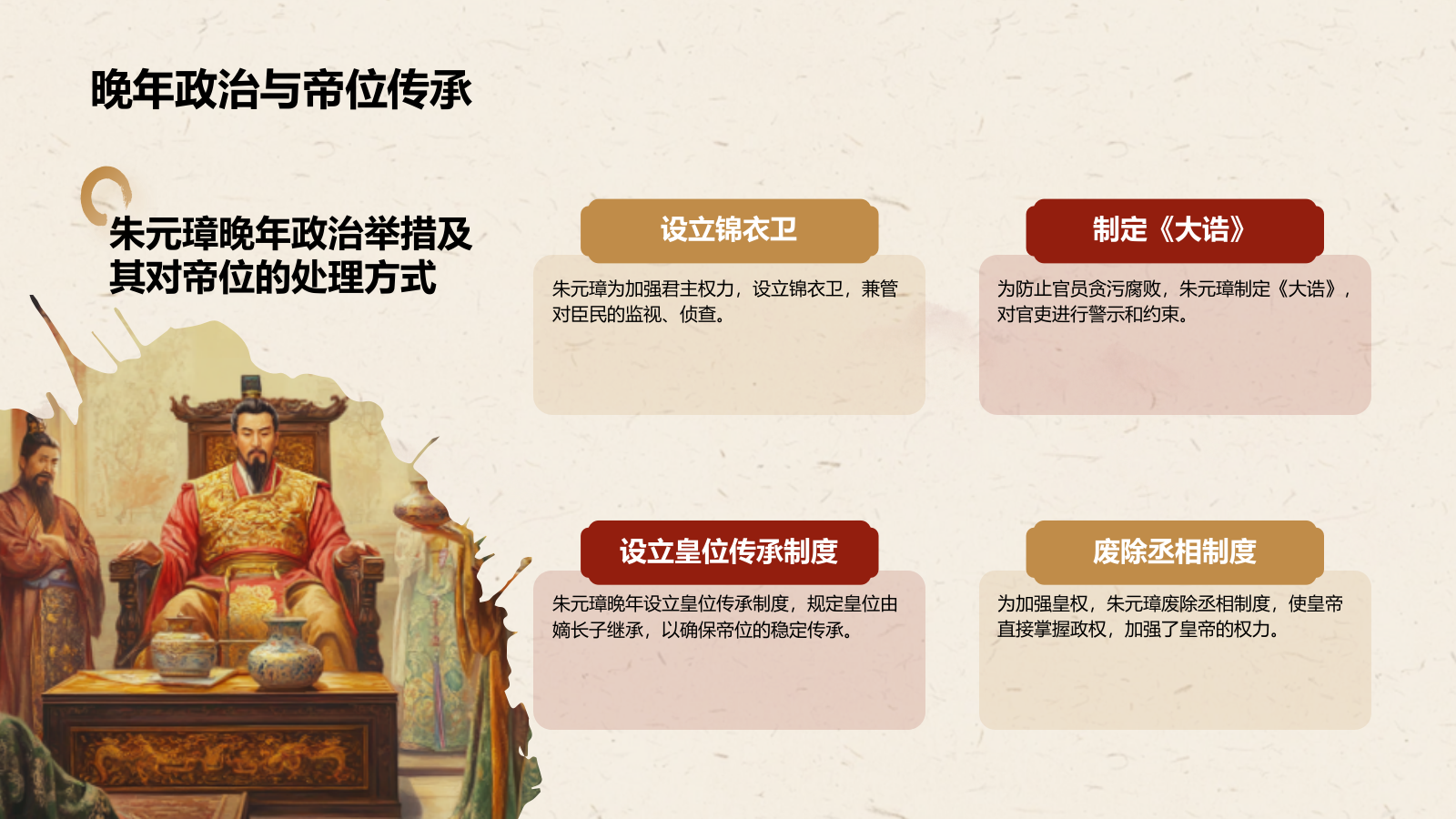 橙色复古风人物介绍朱元璋PPT模板.pptx_第7页