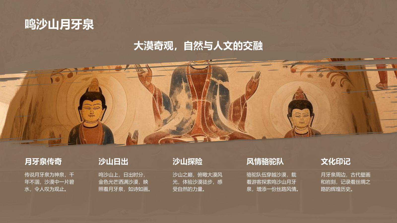 橙色复古风行走敦煌：探索丝路古城之美PPT模板.pptx_第9页