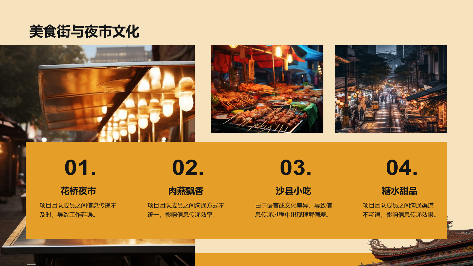 橙色复古风寻味泉州：美食与宗教文化体验PPT模板.pptx_第5页