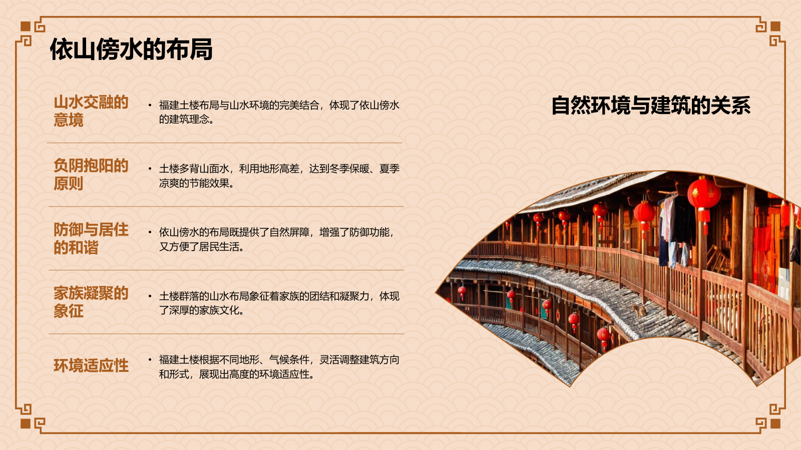 橙色复古风中式建筑派系介绍之闽派建筑PPT模板.pptx_第7页