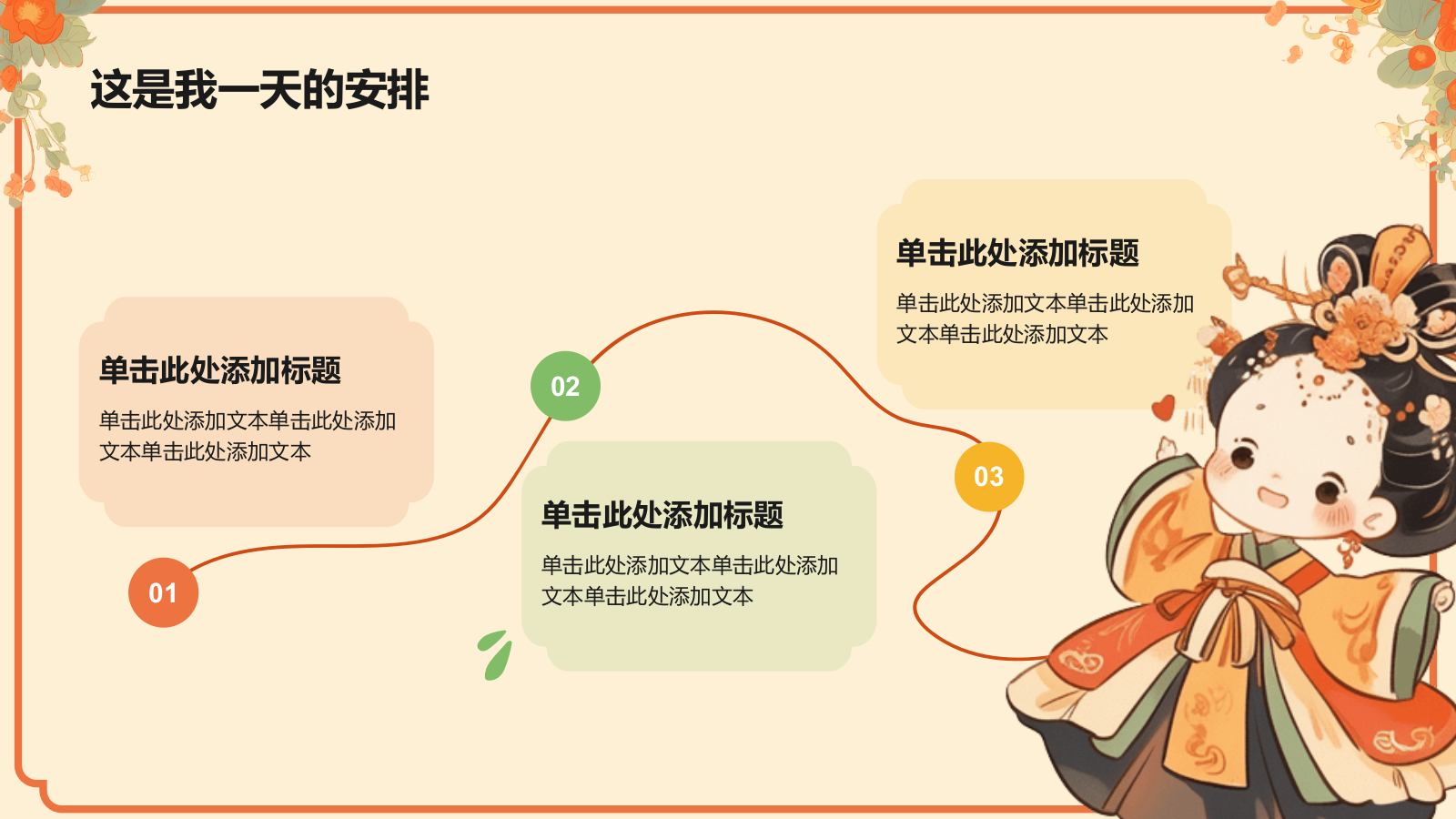 橙色国潮风打工人的一天PPT模板.pptx_第4页