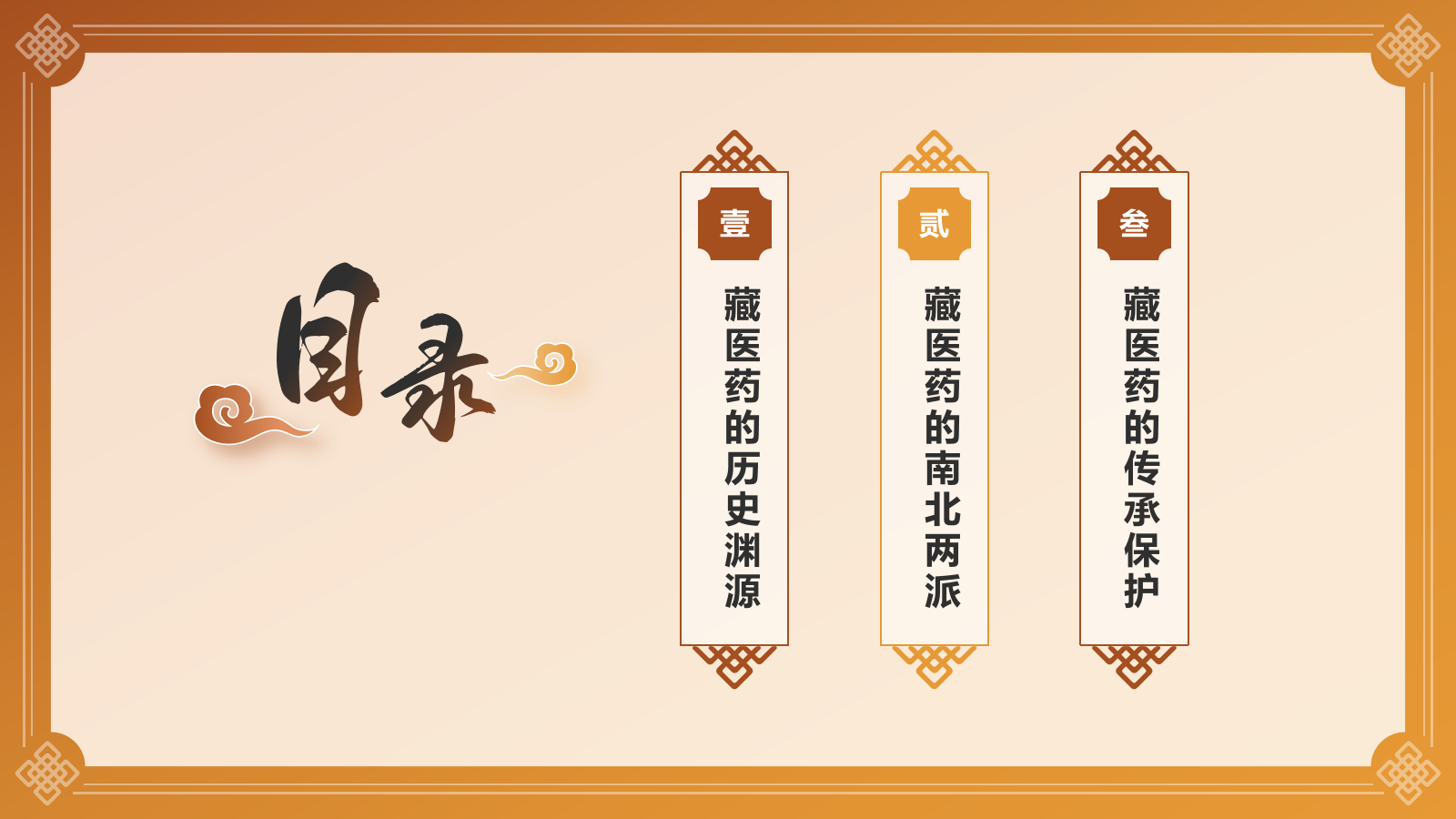 橙色国潮风非遗文化介绍——藏医药PPT模板.pptx_第2页