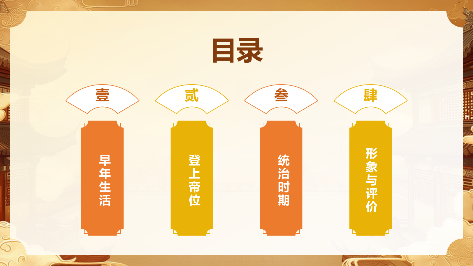 橙色国潮风武则天——人物介绍PPT模板.pptx_第2页