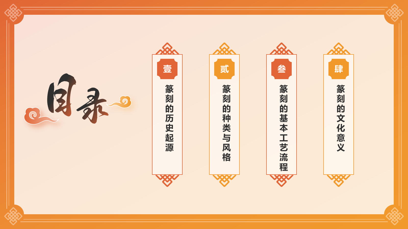 橙色国潮风中国非物质文化遗产——剪纸PPT模板.pptx_第2页