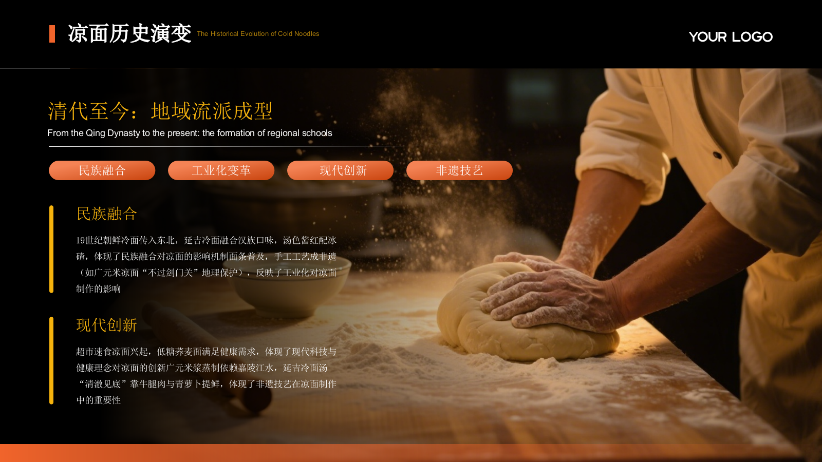 橙色商务风美食宣传介绍PPT模板.pptx_第6页