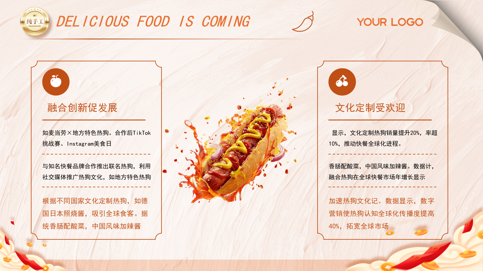 橙色商务风热狗美食介绍ppt模板.pptx_第10页