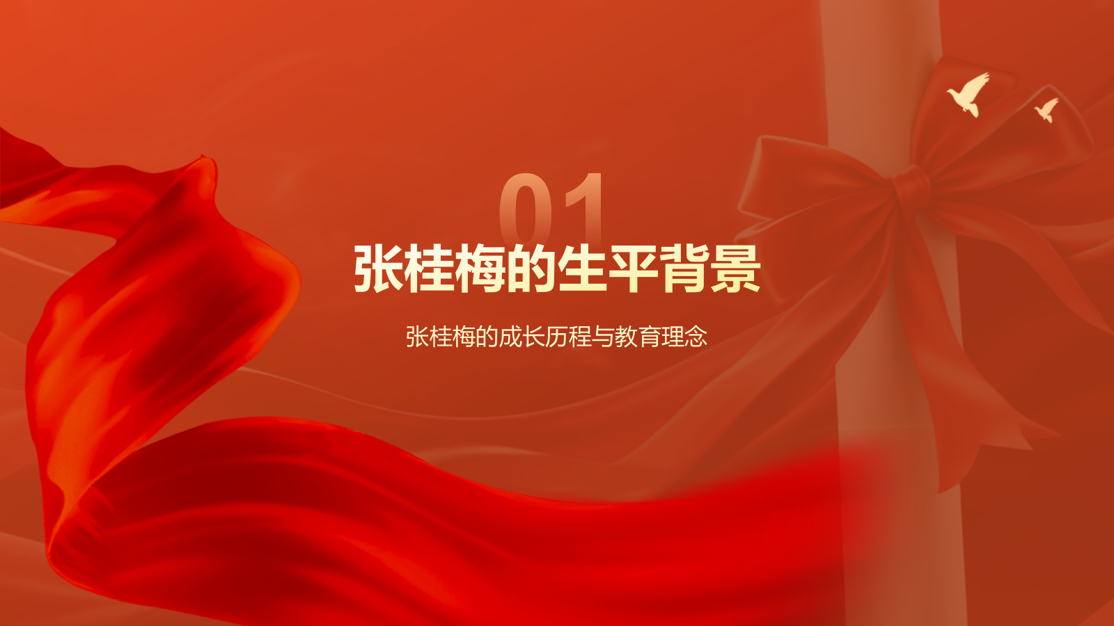 橙色喜庆风人物介绍——张桂梅PPT模板.pptx_第3页