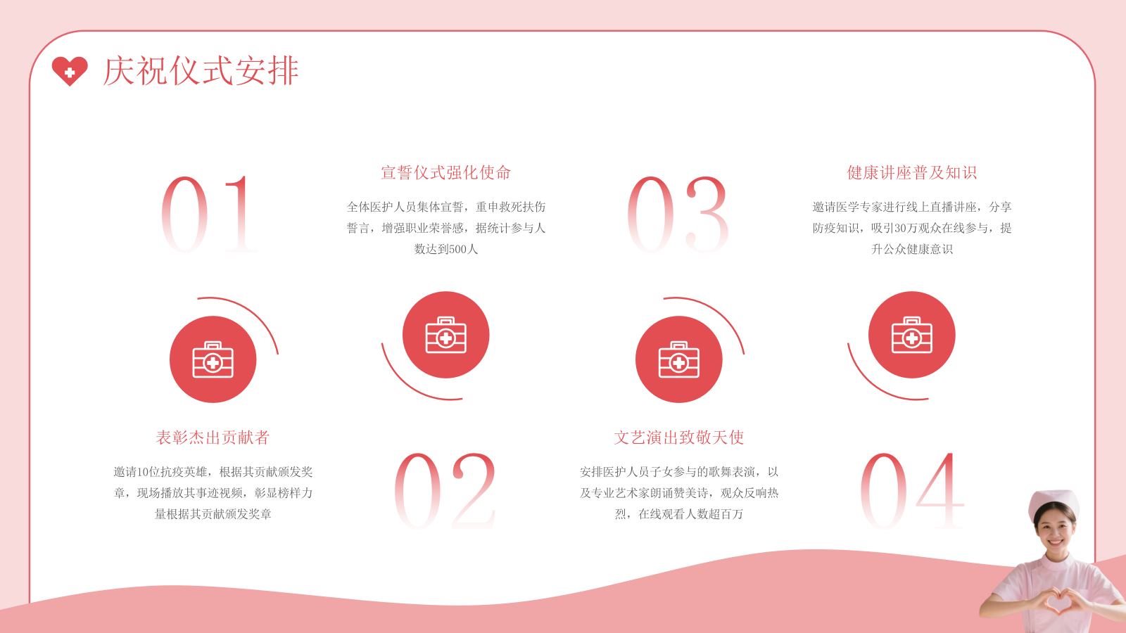 粉色简约国际护士节活动策划PPT模板.pptx_第10页