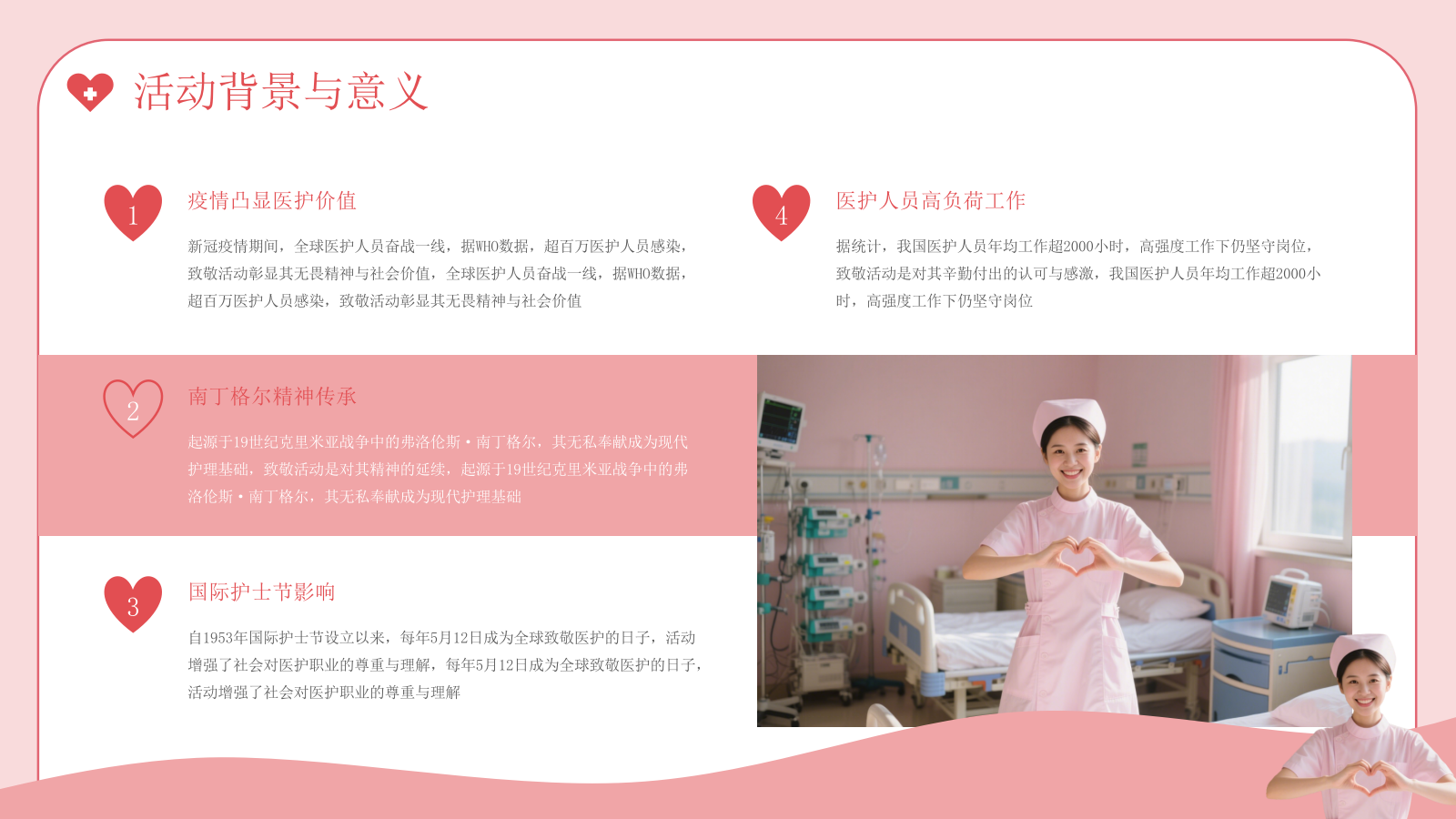 粉色简约国际护士节活动策划PPT模板.pptx_第4页