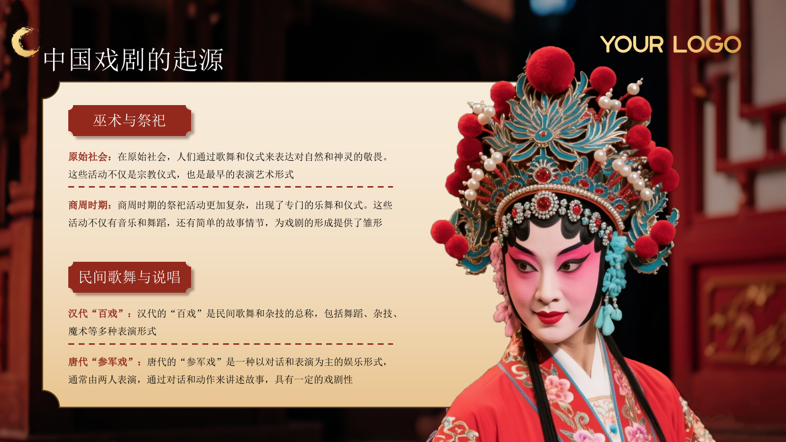 黑色非遗文化中国戏曲文化赏析PPT模板.pptx_第4页