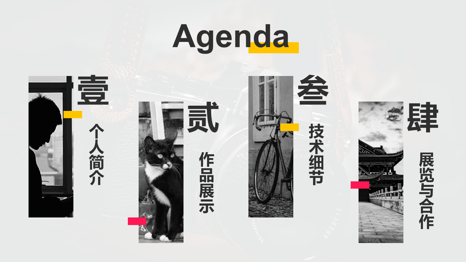 黑色摄影风摄影作品集PPT模板.pptx_第2页