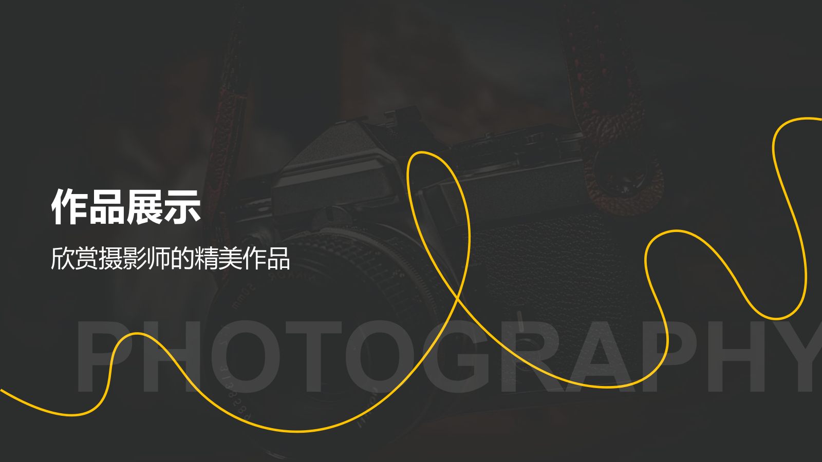 黑色摄影风摄影作品集PPT模板.pptx_第7页