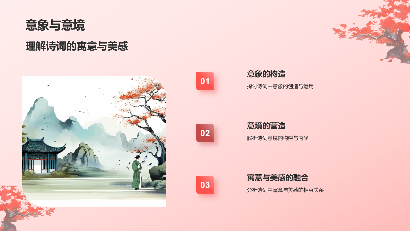 红色插画风中国风语文诗词鉴赏通用PPT模板.pptx_第10页