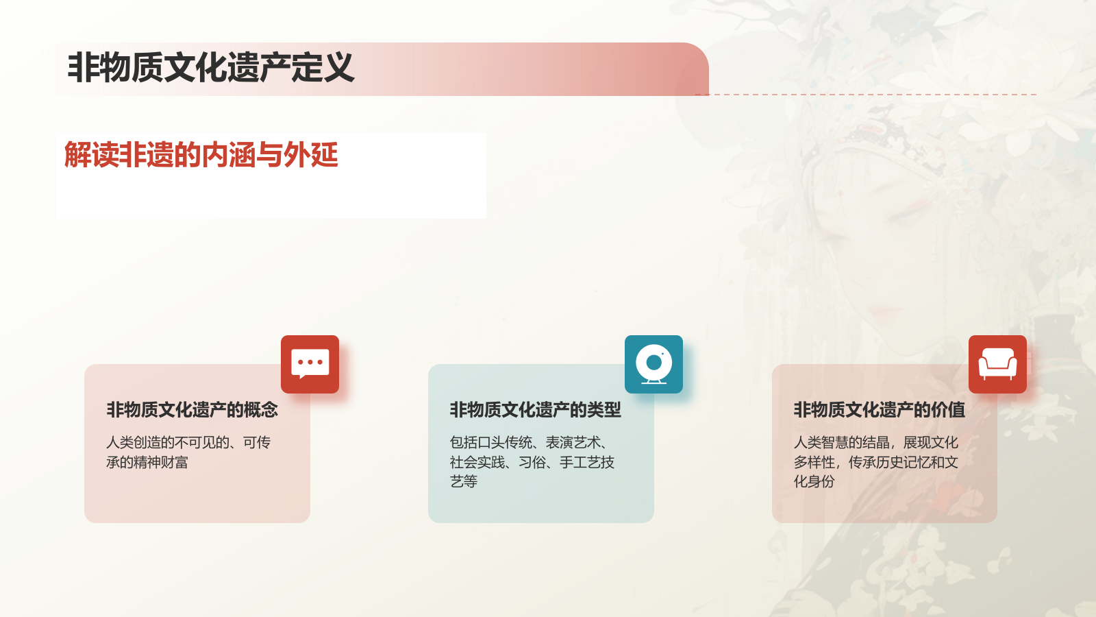 红色复古风传承非遗文化宣传介绍PPT模板.pptx_第4页