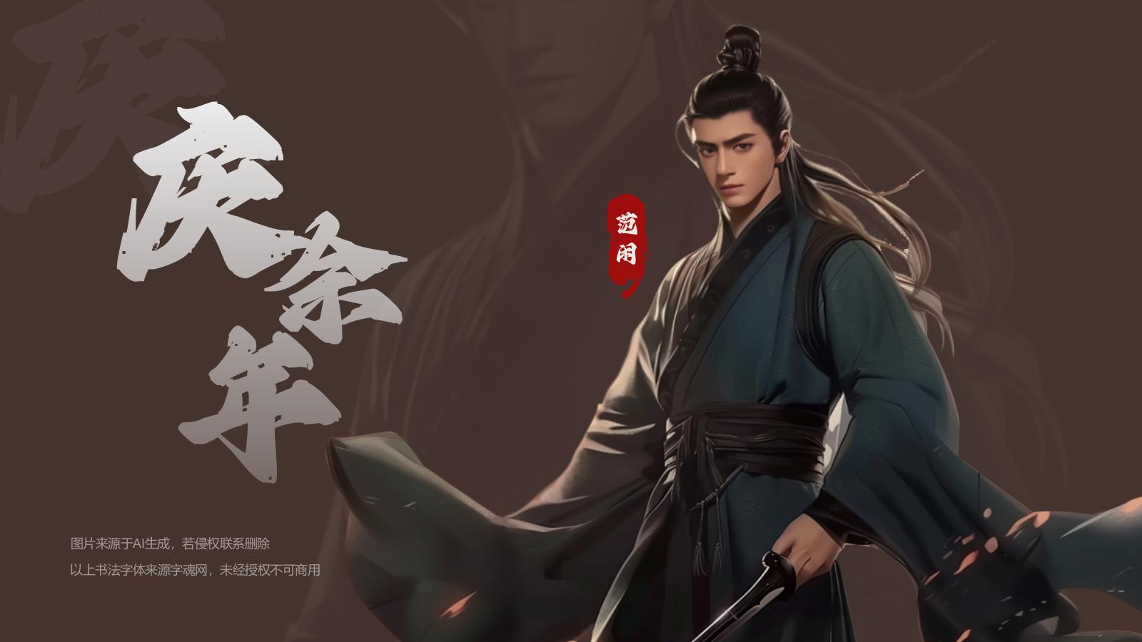 红色复古风庆余年2电视剧及演员阵容介绍PPT模板.pptx