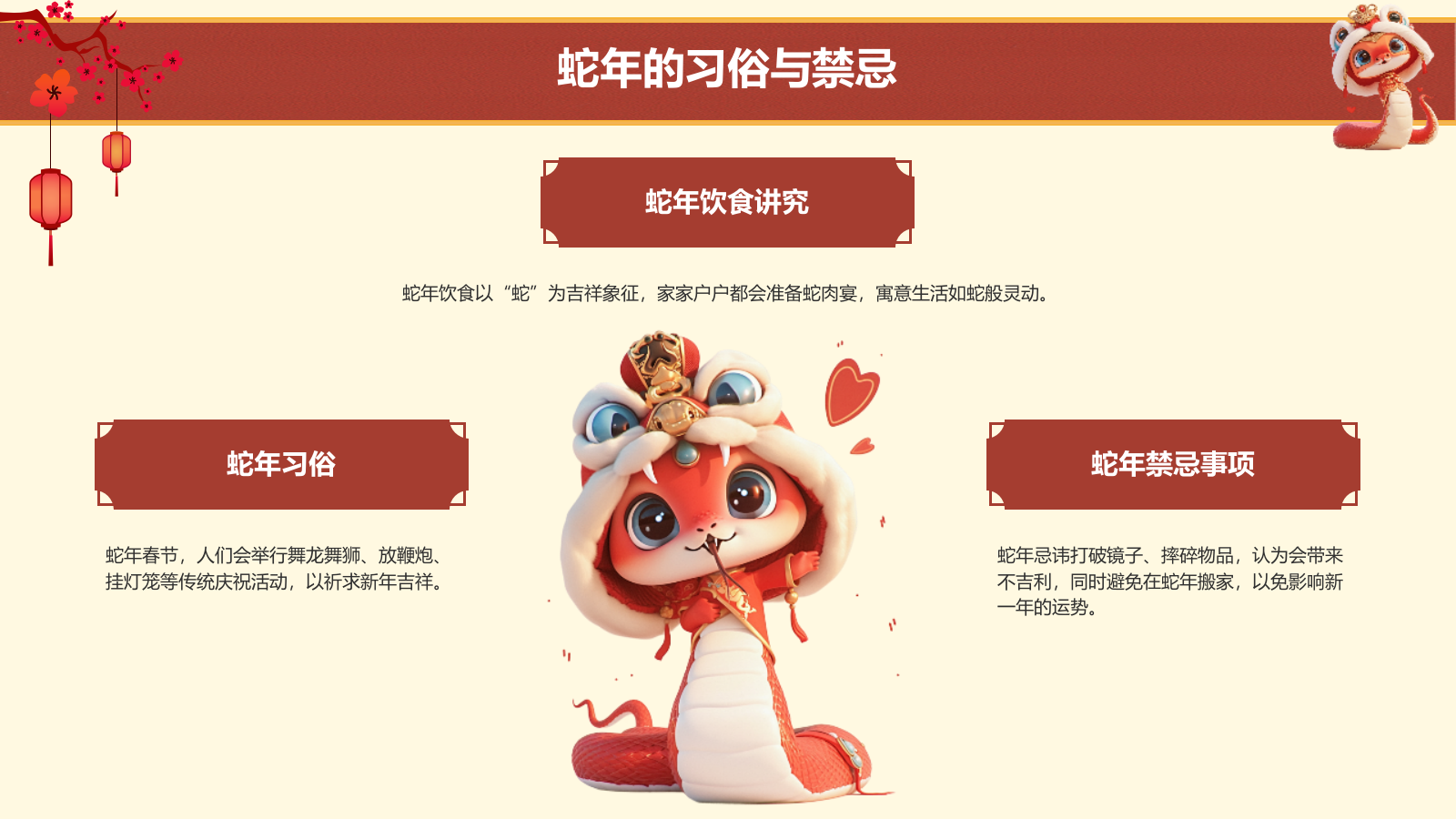 红色复古风蛇年春节新年庆祝PPT模板.pptx_第6页