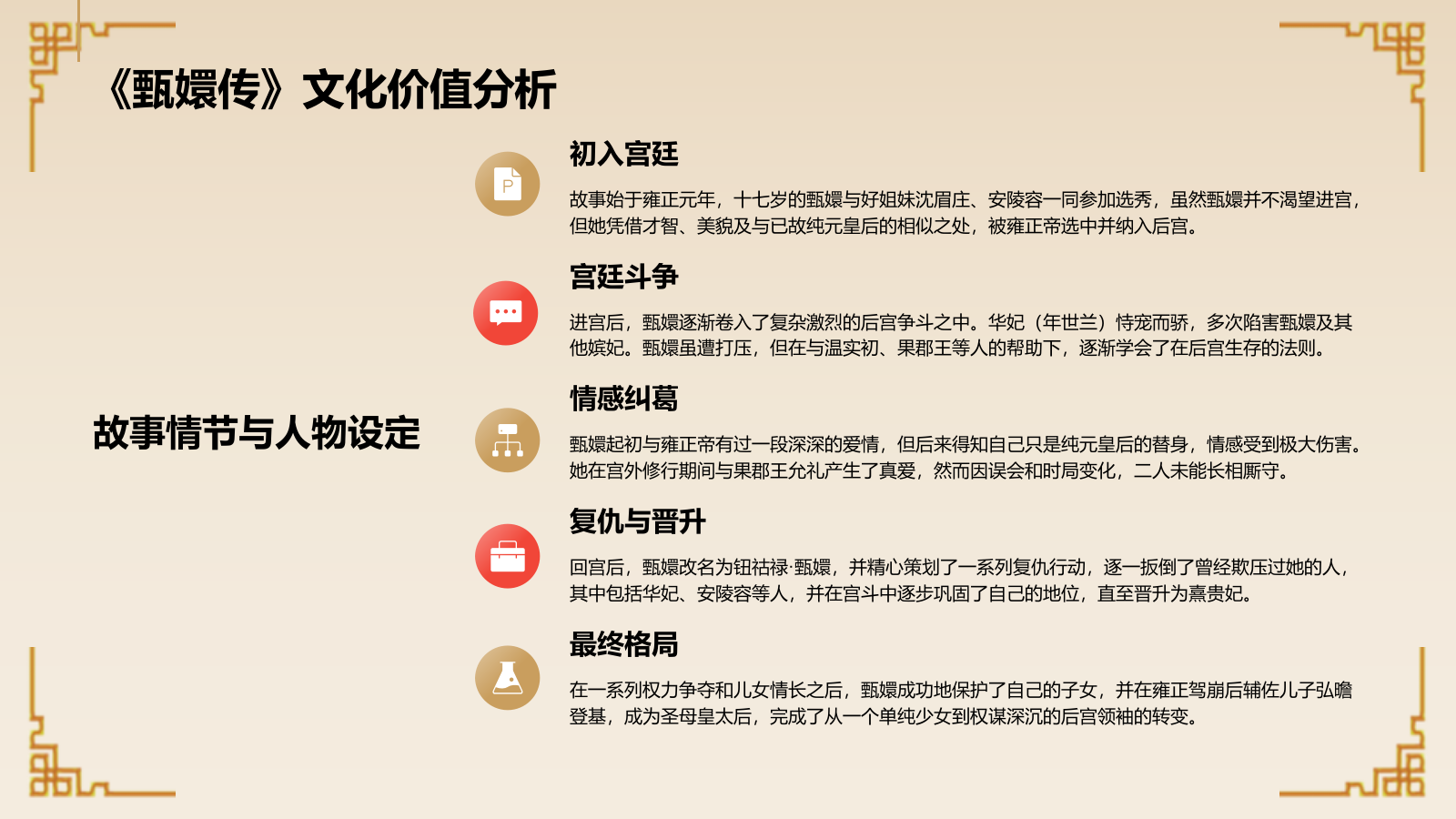 红色复古风甄嬛传通用汇报PPT模板.pptx_第5页