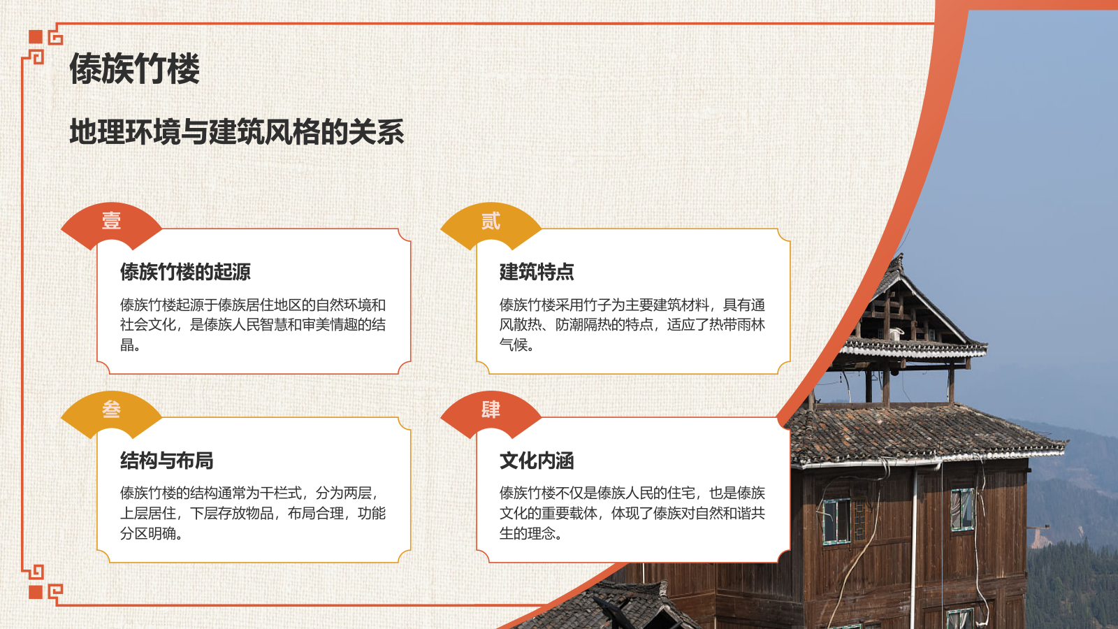 红色复古风中式建筑派系介绍之川派建筑PPT模板.pptx_第4页