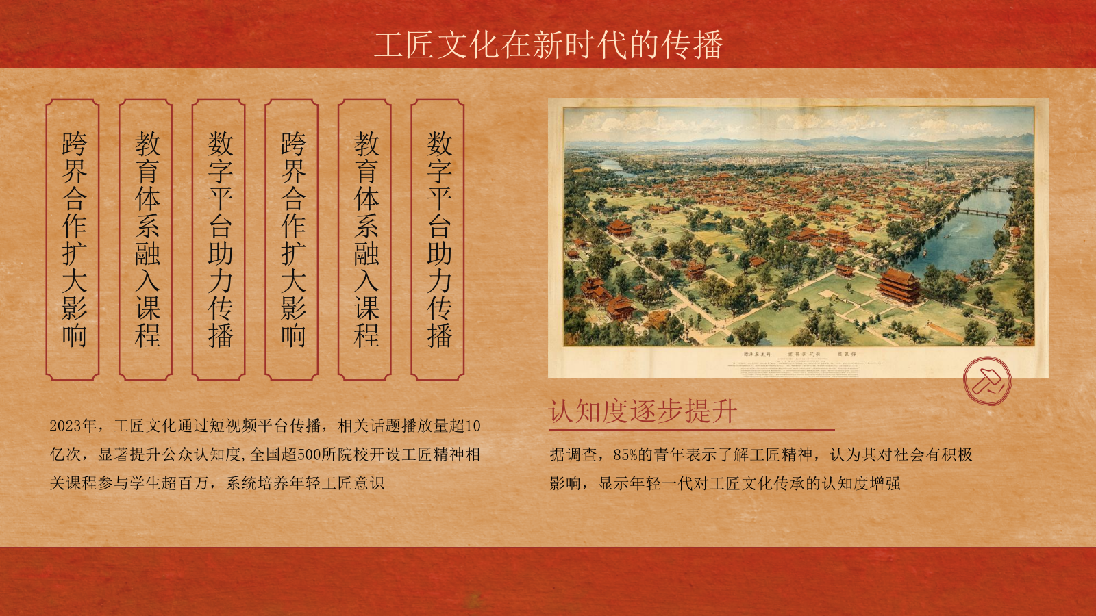 红色工匠文化国风商务汇报PPT模板.pptx_第5页