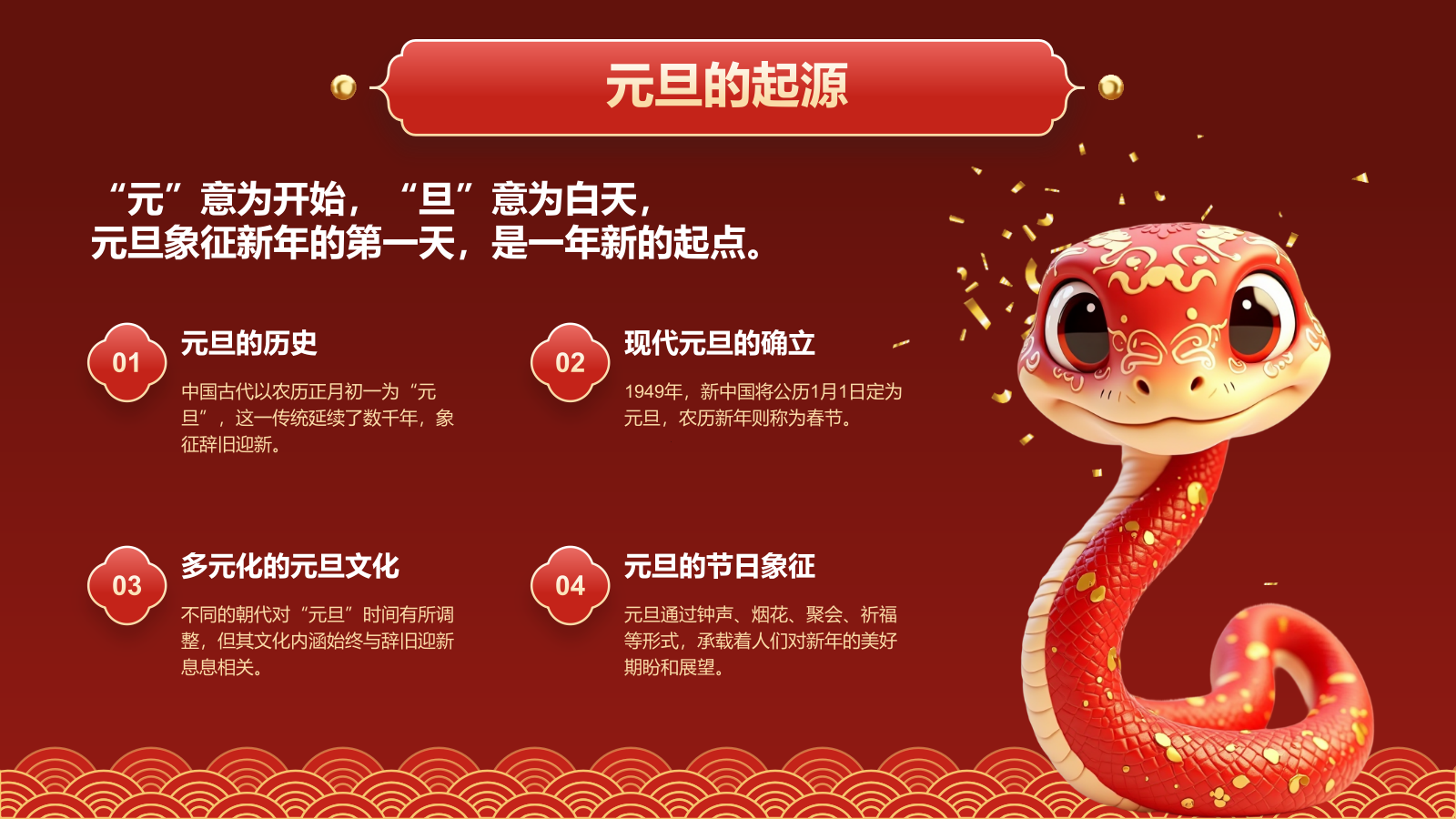 红色国潮风庆元旦迎新年主题班会PPT模板.pptx_第4页